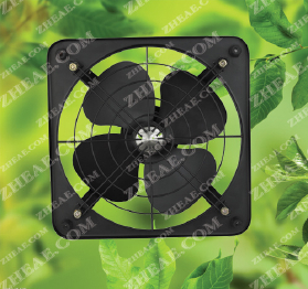 Wall mounted industrial ventilating fan with grill net